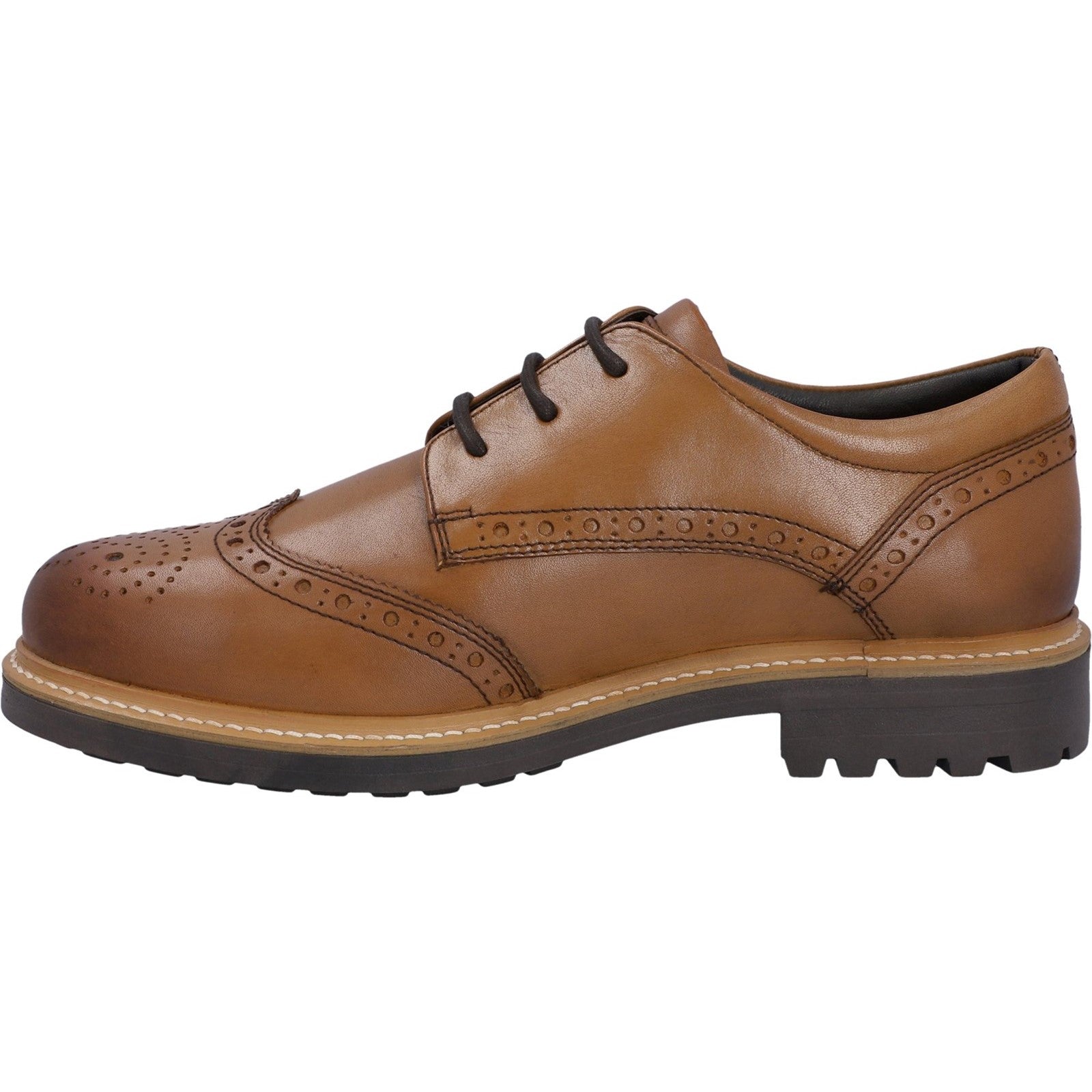 Hunter Mens Tan Cawdor Brogue Gibson Shoes