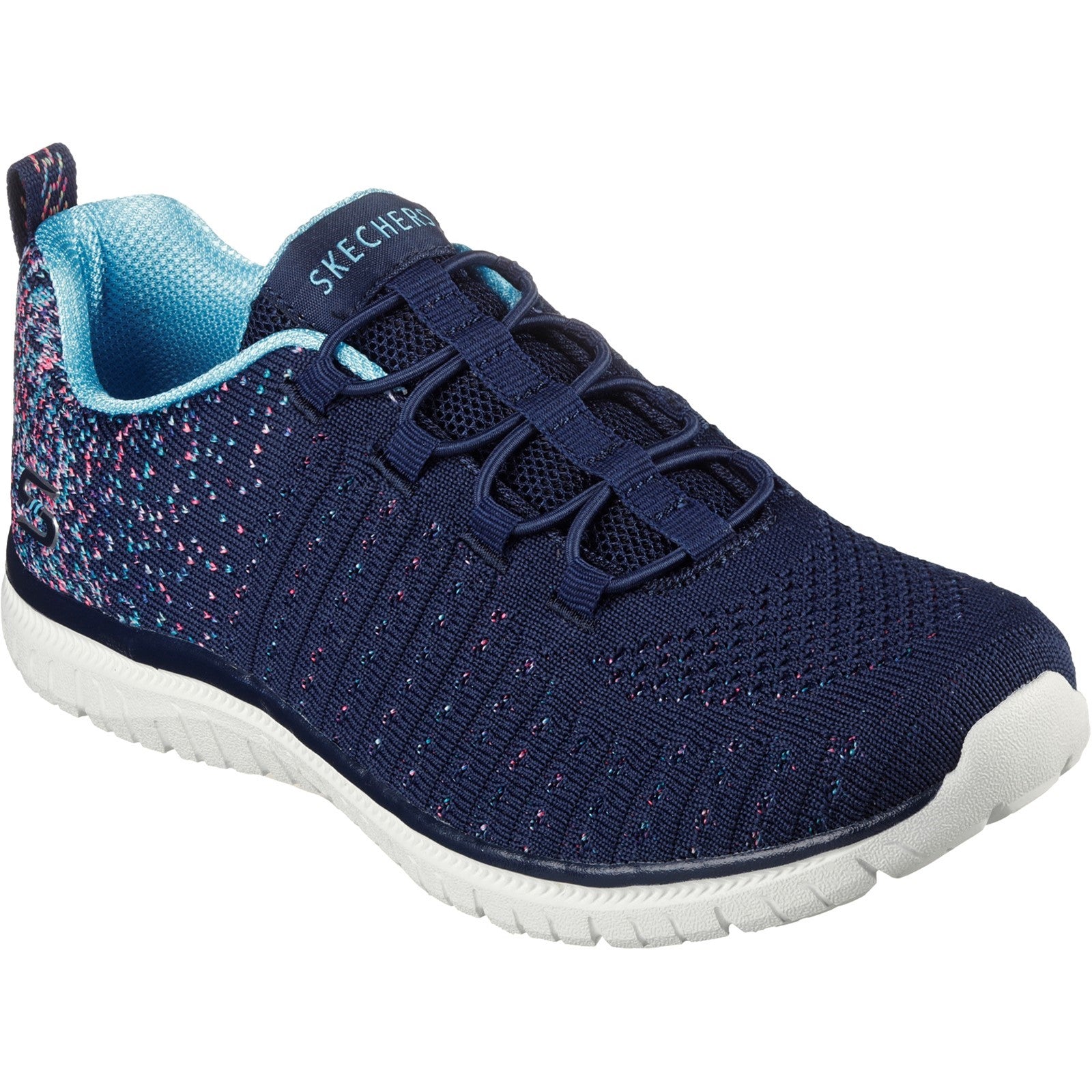 Skechers Womens Virtue 104411-NVBL Navy/Blue Slip On Shoes