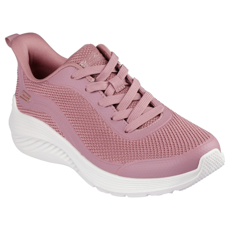 Skechers Womens Bobs Squad Waves Still Wading 117483-ROS Rose Lace Up Shoes