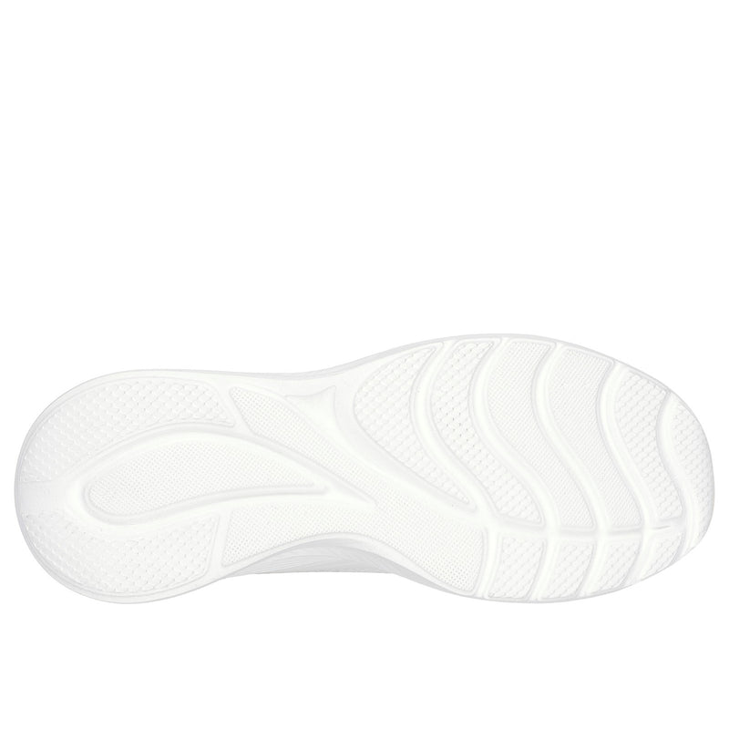 Skechers Womens Bobs Squad Waves Still Wading 117483-WHT White Lace Up Shoes