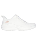 Skechers Womens Bobs Squad Waves Still Wading 117483-WHT White Lace Up Shoes