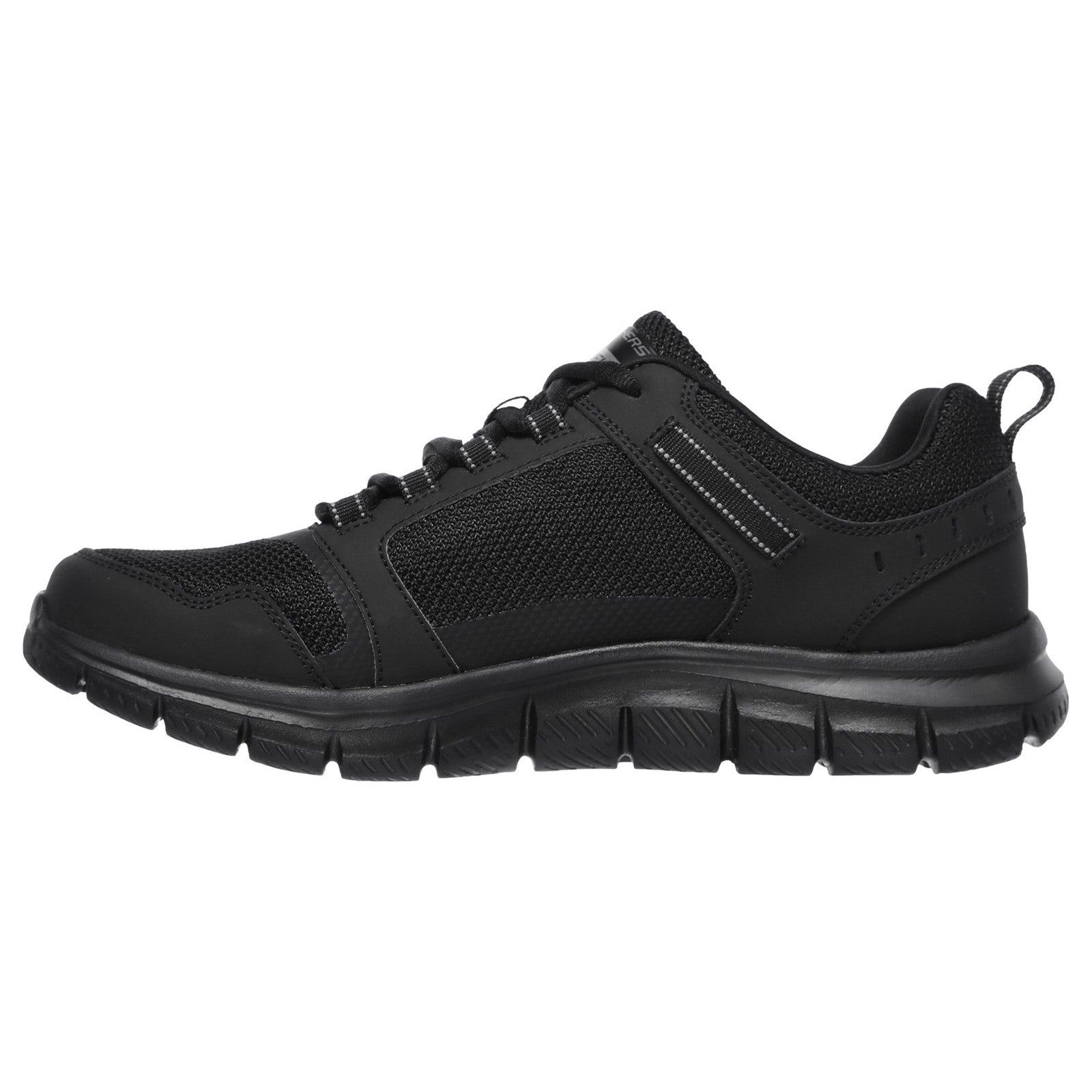 Skechers Mens Track Knockhill 232001-BBK Black Lace Up Shoes