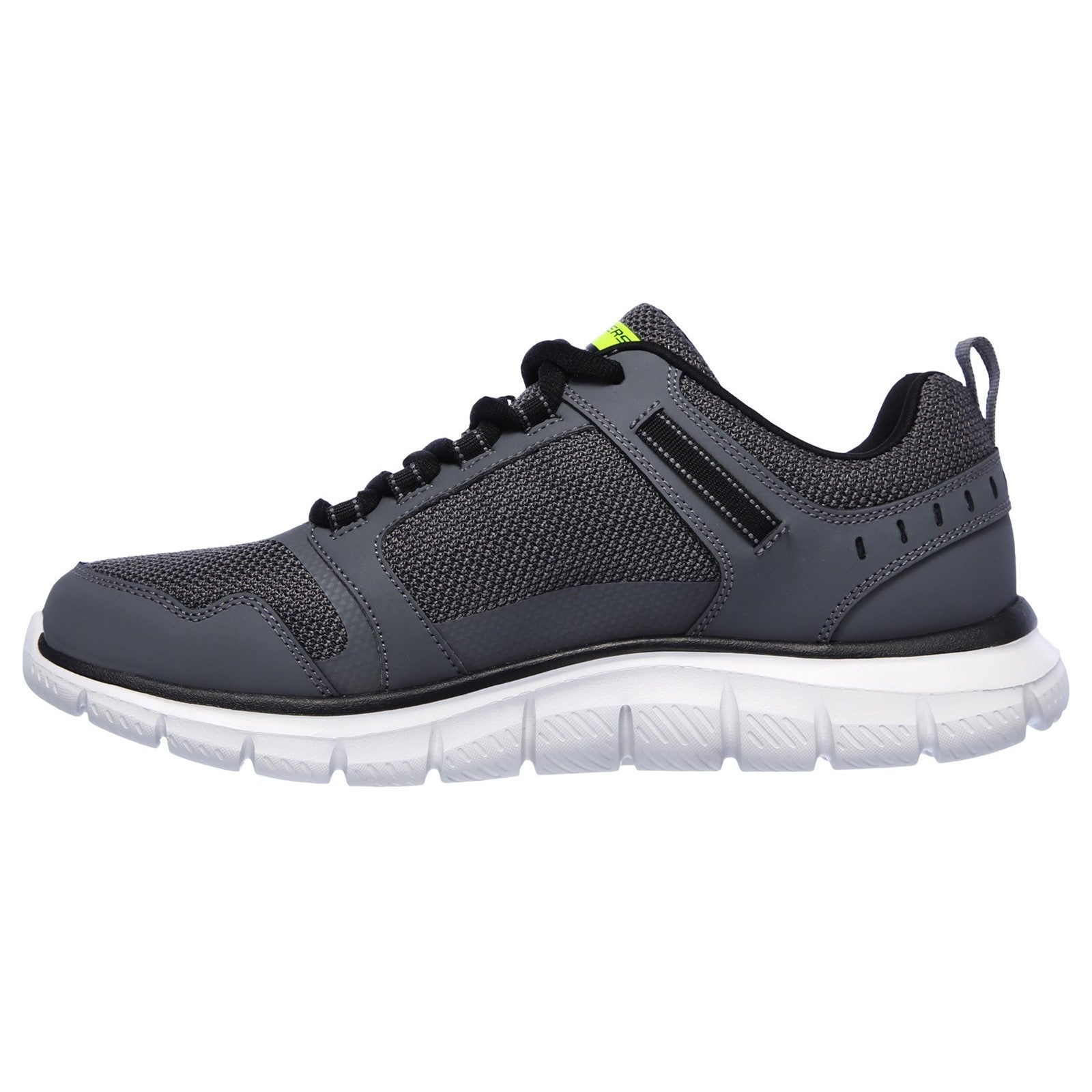 Skechers Mens Track Knockhill 232001-CCBK Charcoal/Black Lace Up Shoes