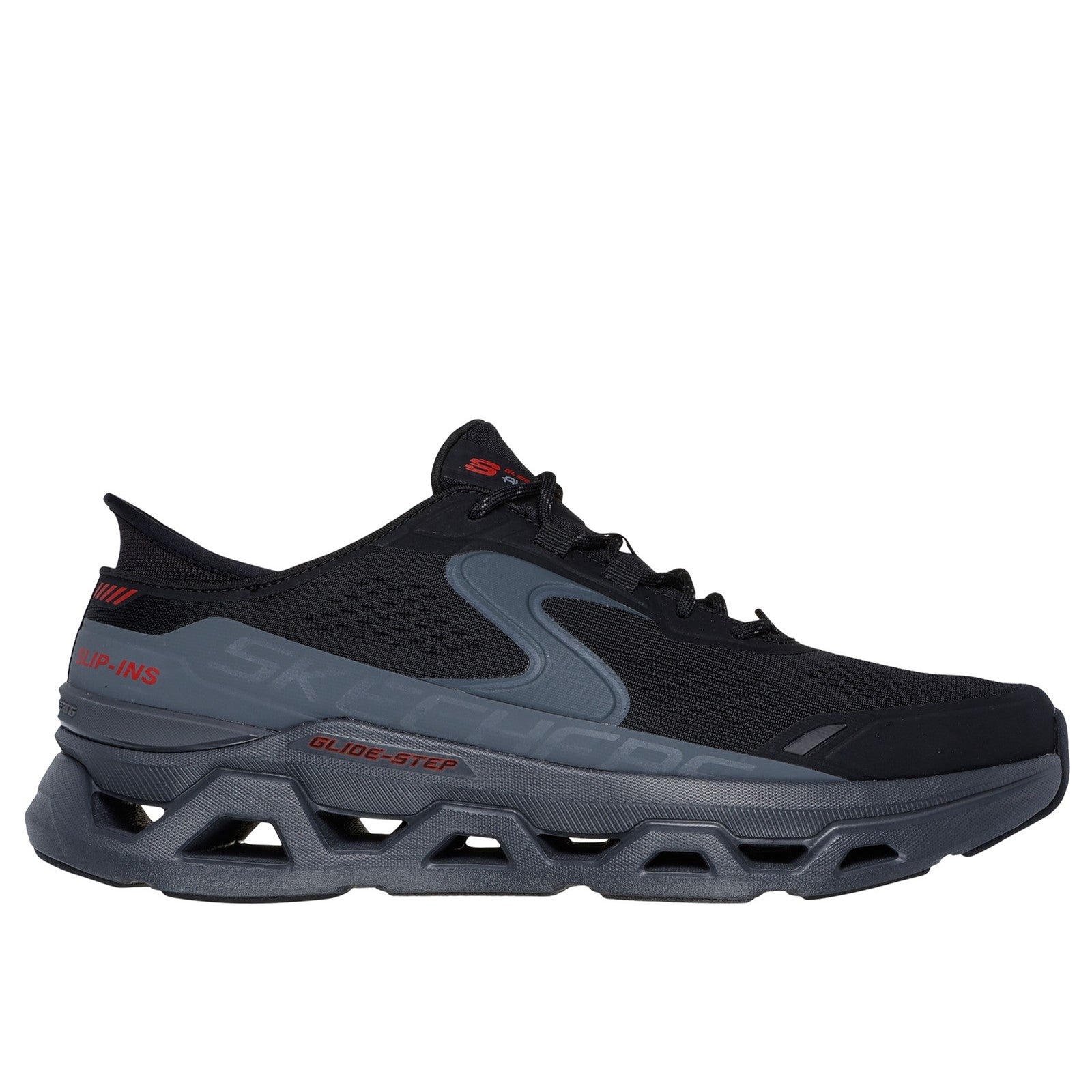 Skechers Mens Glide-Step Altus 232921-BKCC Black/Charcoal Slip On Shoes