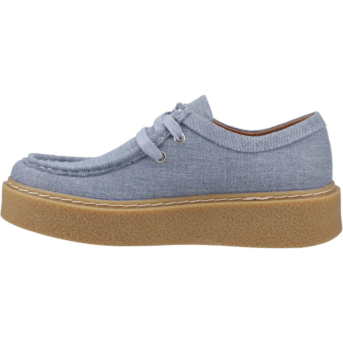 Hush Puppies Bridie Textile Mocc Toe Women's Shoes in Denim