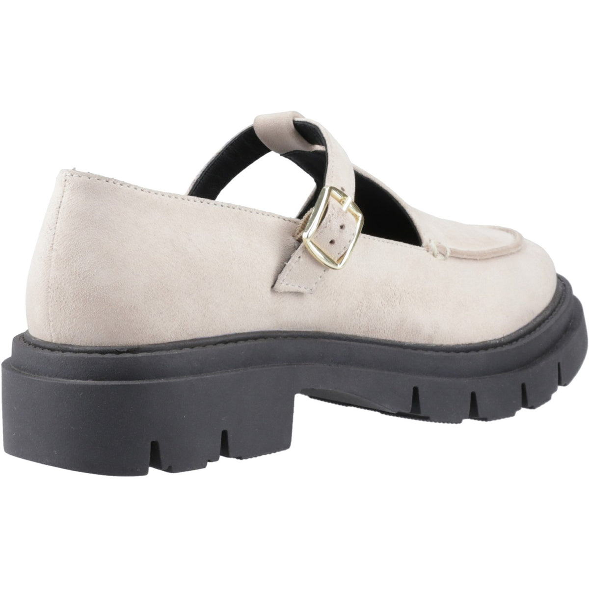 Hush Puppies Womens Nella T-Bar Shoes in Cream