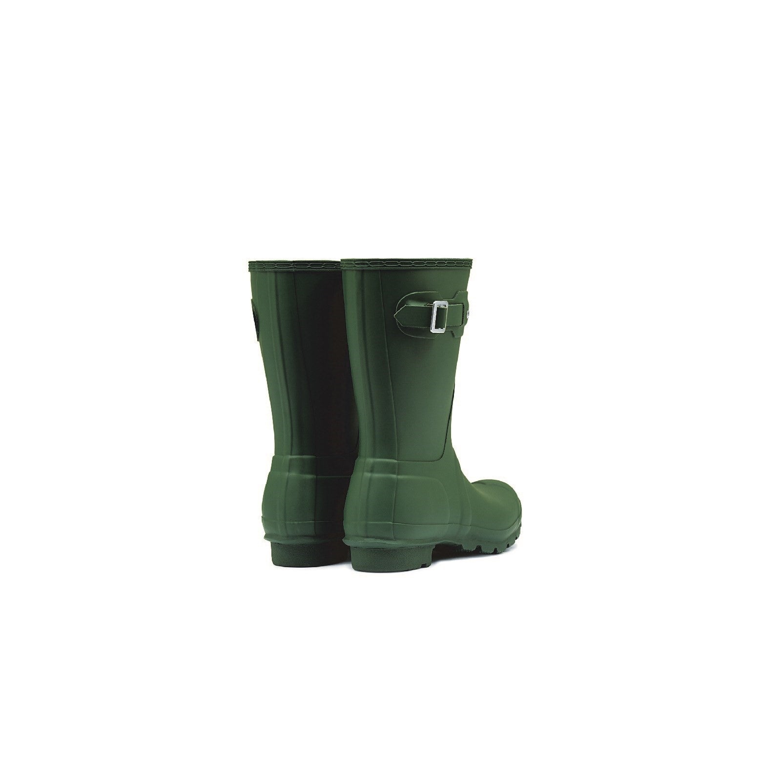 Hunter Womens Matt Green Original Short Wellington Boots