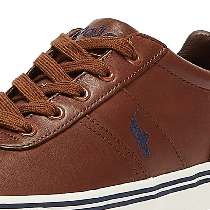 Polo ralph lauren hanford leather trainers tan Clearance