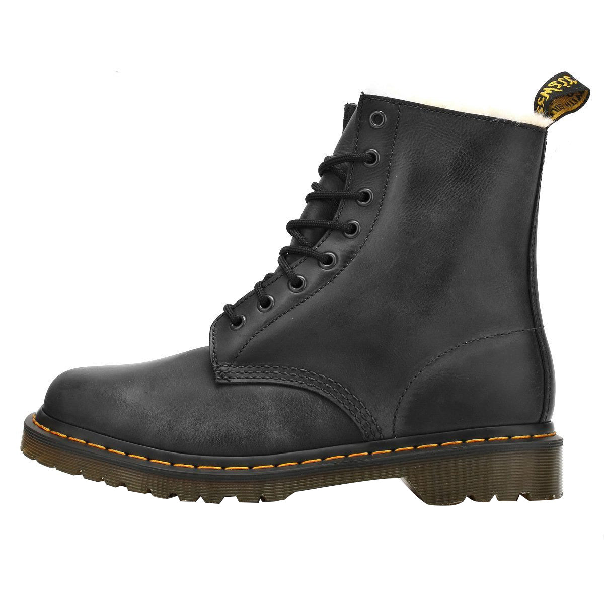 Dr. Martens Winterised Womens Black Burnished Wyoming Serena Boots