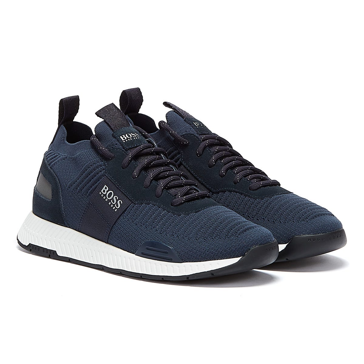 BOSS Titanium Runn Mens Navy Trainers