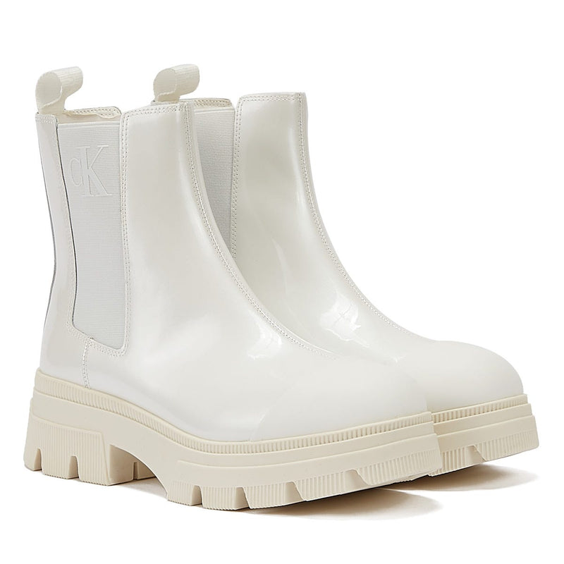 White boots calvin klein Clearance