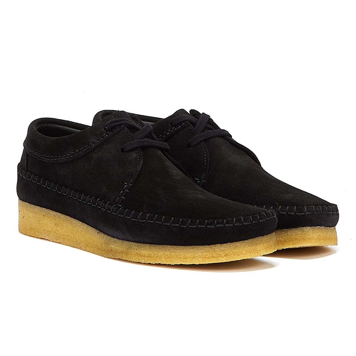Clarks Originals Weaver Mens Black Moccasins