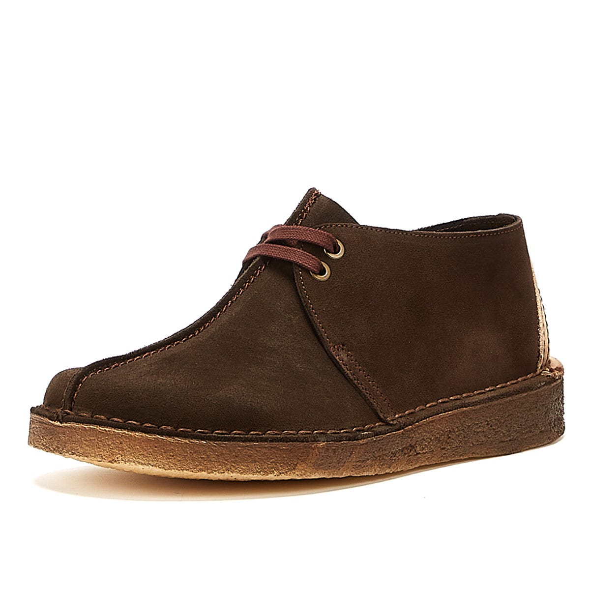 Clarks Originals Desert Trek Suede Mens Dark Brown Shoes