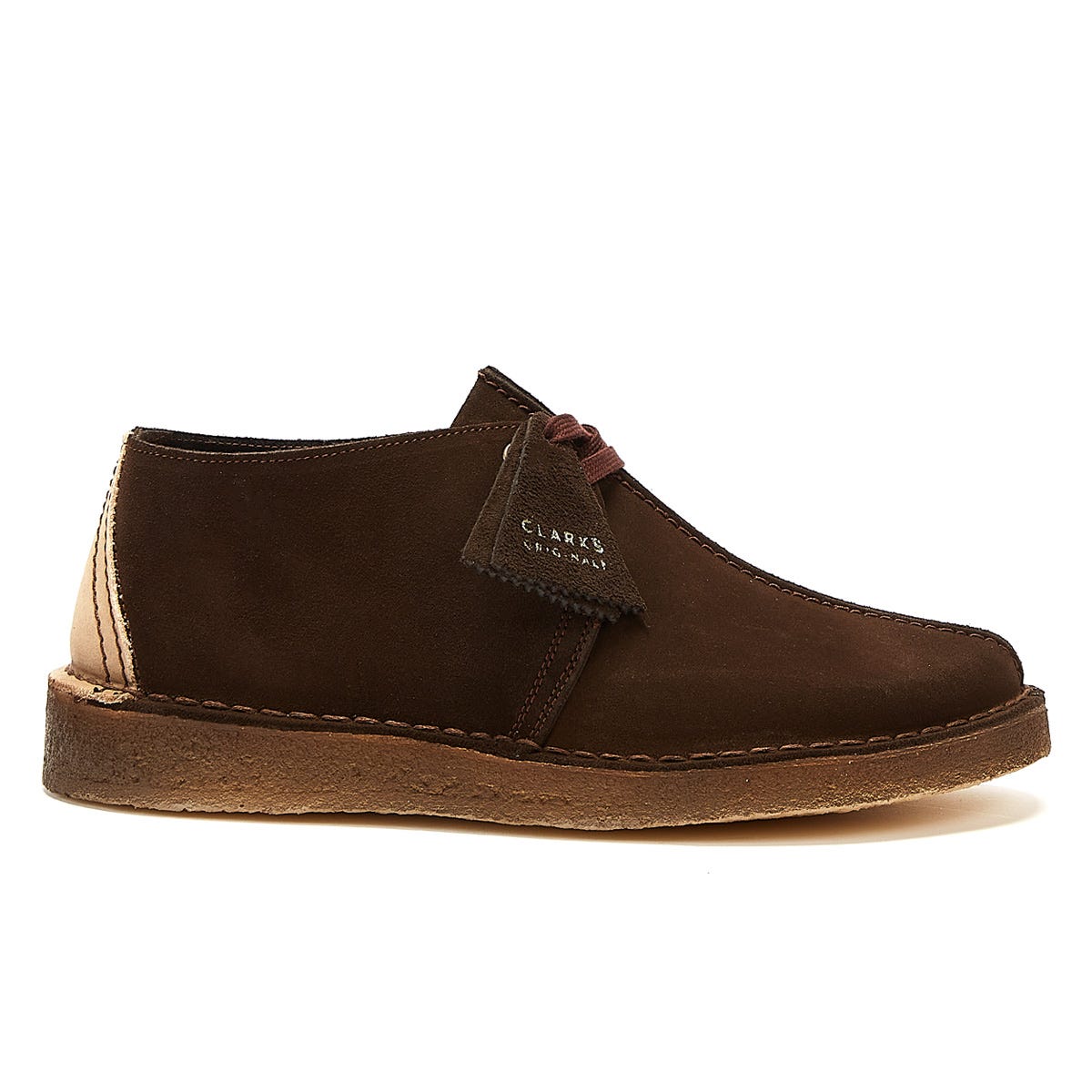 Clarks Originals Desert Trek Suede Mens Dark Brown Shoes