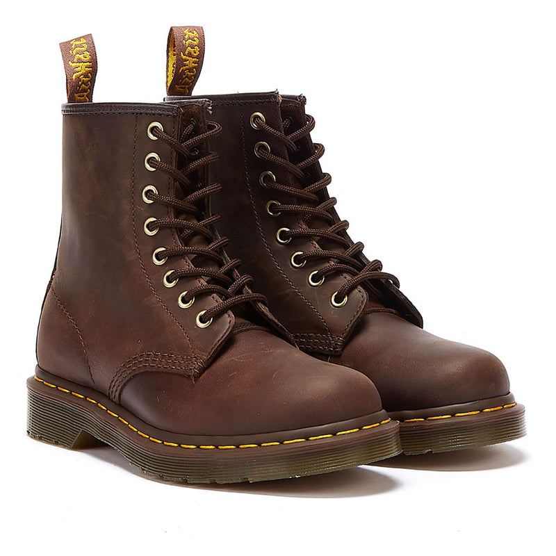 Dr. Martens 1460 Crazy Horse Womens Gaucho Brown Leather Ankle