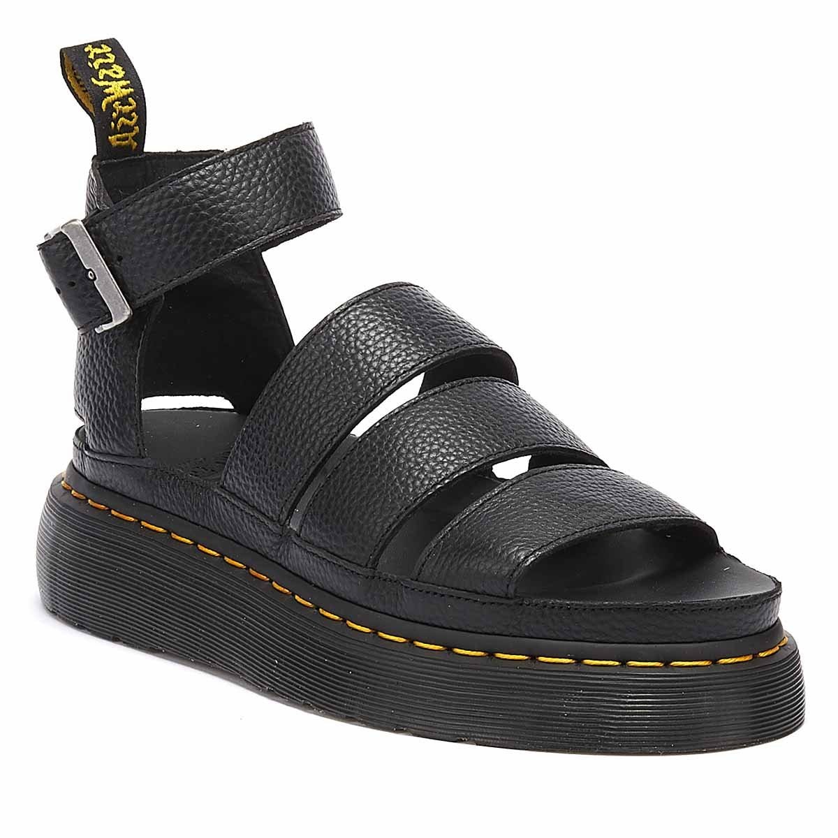Dr. Martens Clarissa II Quad Womens Black Platform Sandals Tower