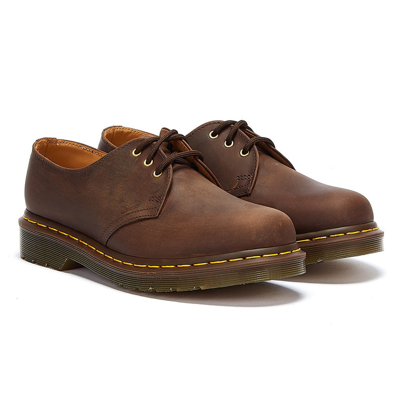 Dr. Martens 1461 Crazy Horse Mens Gaucho Brown Leather Shoes