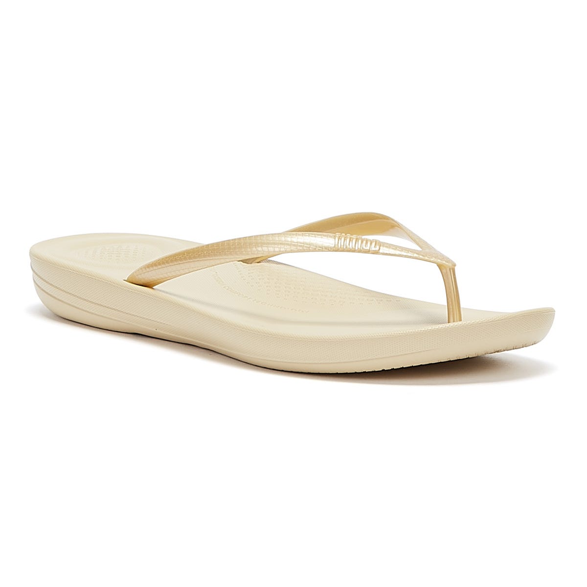 Fitflop IQushion Ergonomic Womens Gold Flip Flops
