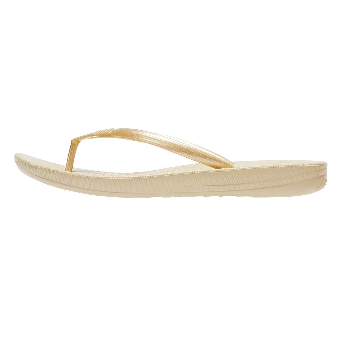 Fitflop IQushion Ergonomic Womens Gold Flip Flops