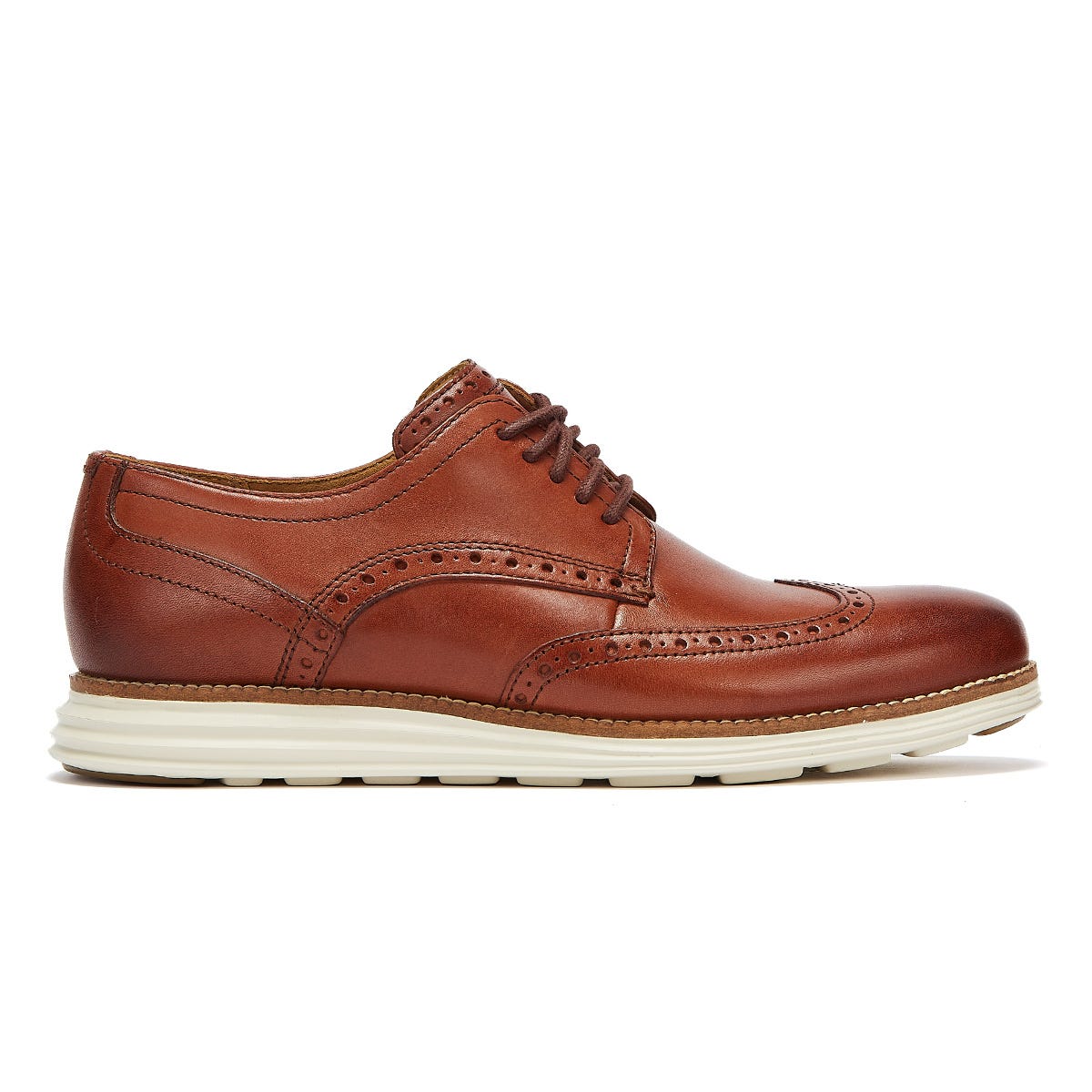 Cole Haan ØriginalGrand Shortwing Oxford Mens Brown / White Brogues