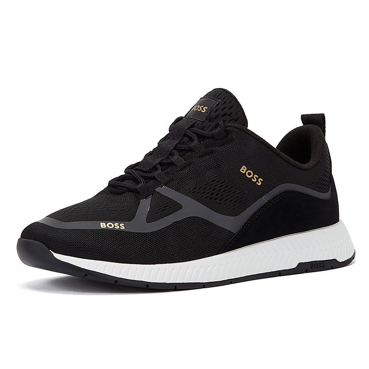 Boss Titanium Runn Mens Black Trainers