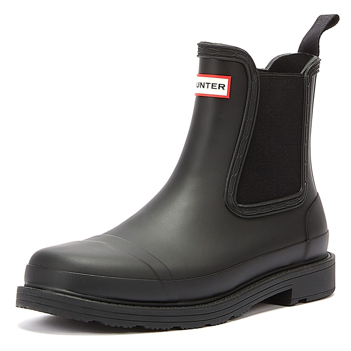 Hunter Commado Chelsea Womens Black Boots