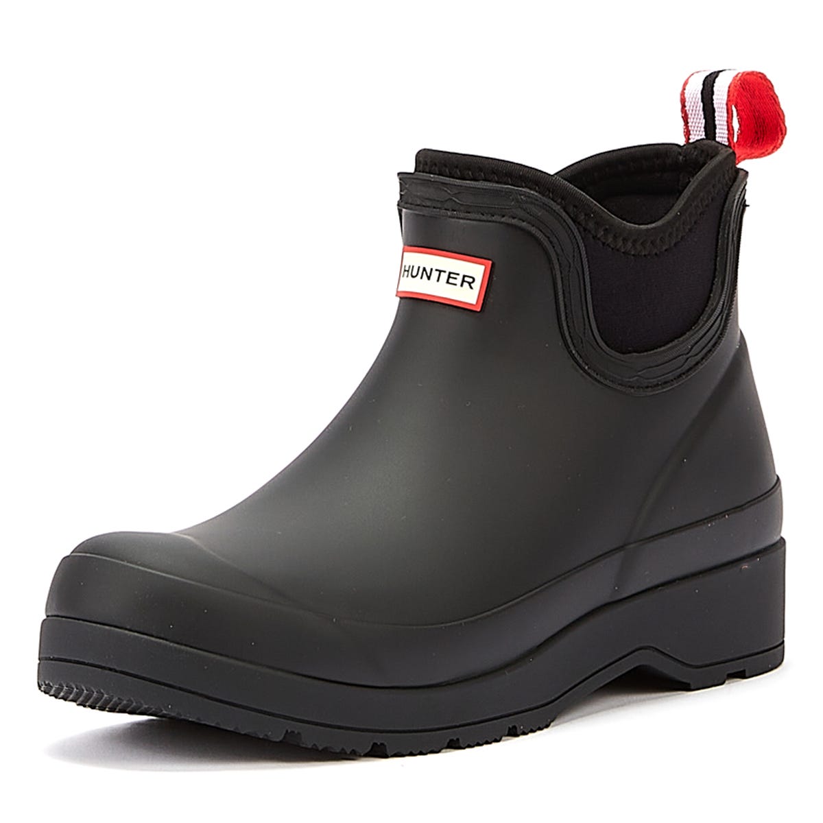 Hunter Play Chelsea Synthetic Womens Black Boots