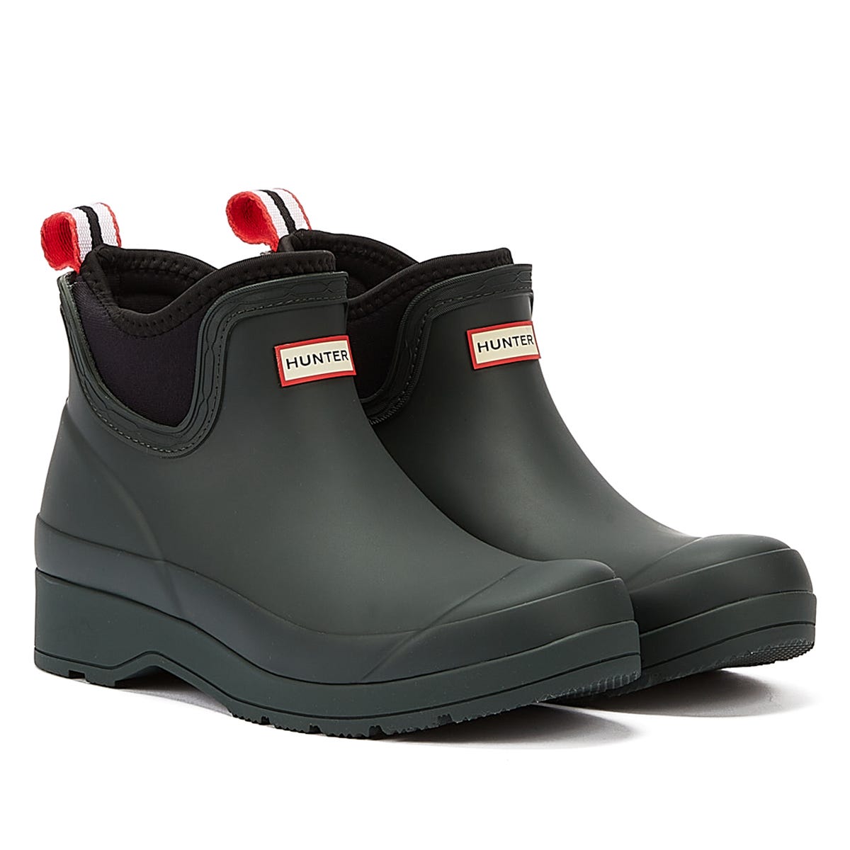 Hunter Play Chelsea Synthetic Womens Artic Moss Boots