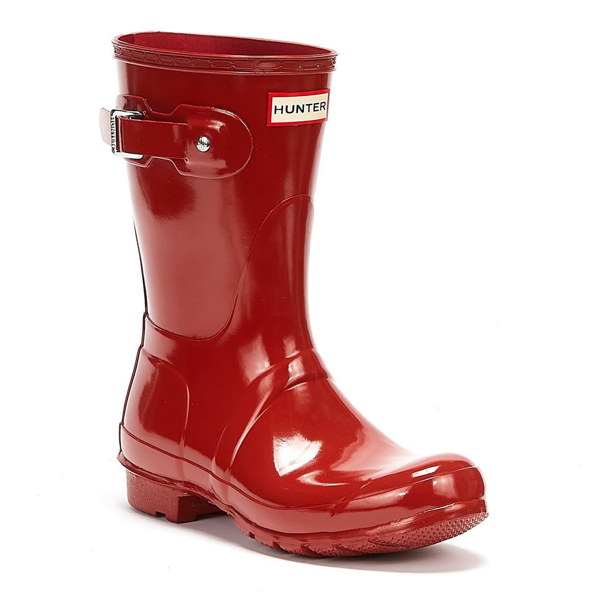 Hunter Original Gloss Short Womens Military Red Wellies