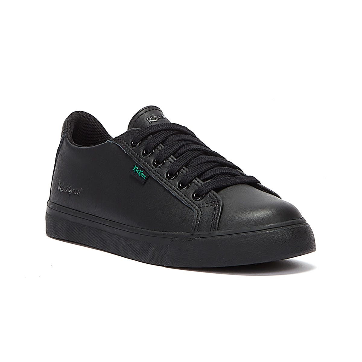 Kickers Tovni Lacer Leather Junior Black Trainers