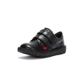 Kickers Infant Kick Lo Velcro Black Leather Shoes