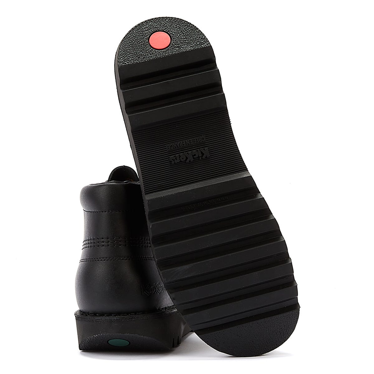 Kickers Kick Hi Mens Black Leather Ankle Boots â Tower-London.com