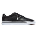 Ralph Lauren Hanford Mens Pure Black Leather Trainers