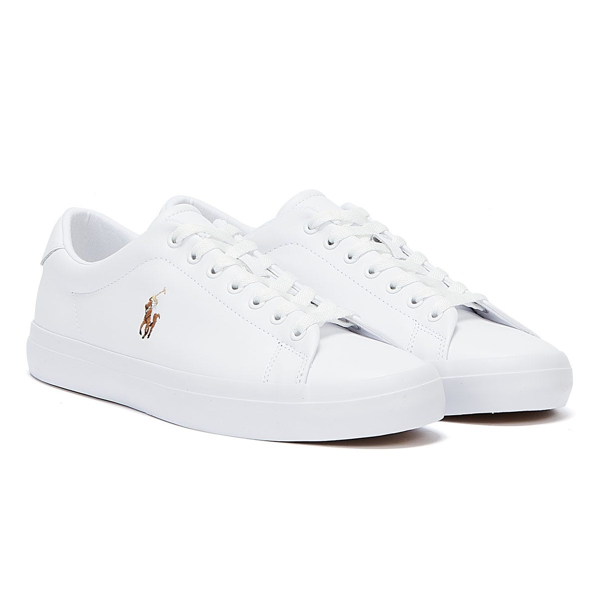 Ralph Lauren Longwood Leather White Trainers – - Main Image