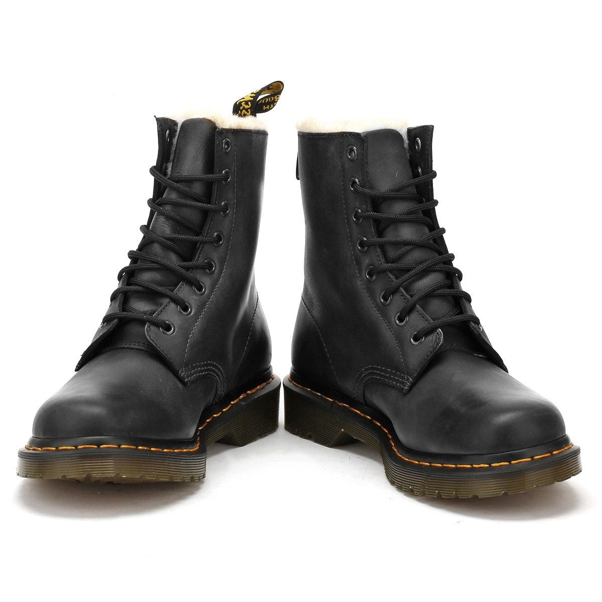 Dr. Martens Winterised Womens Black Burnished Wyoming Serena Boots