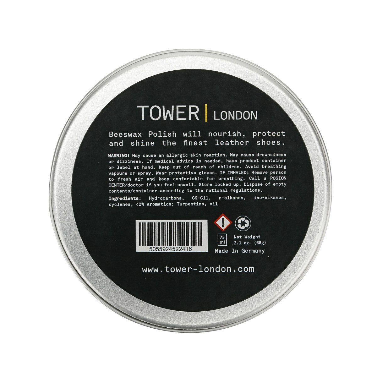 Tower London Black Beeswax Polish (75ml)