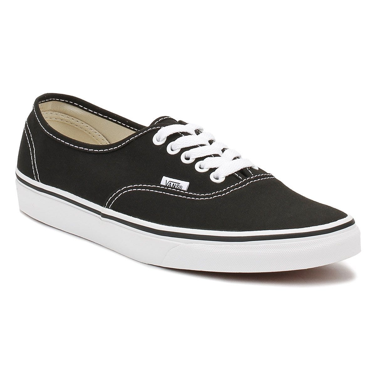 Vans Authentic Black / White Canvas Trainers