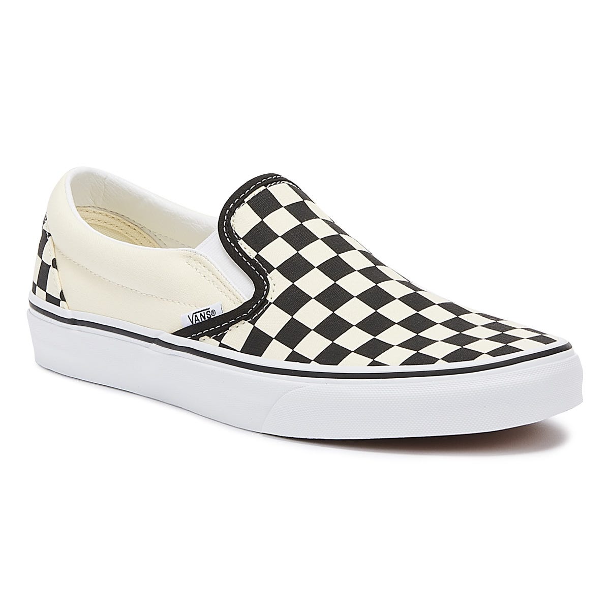 Vans Classic Slip-On Womens Black / White Checkerboard Canvas Trainers