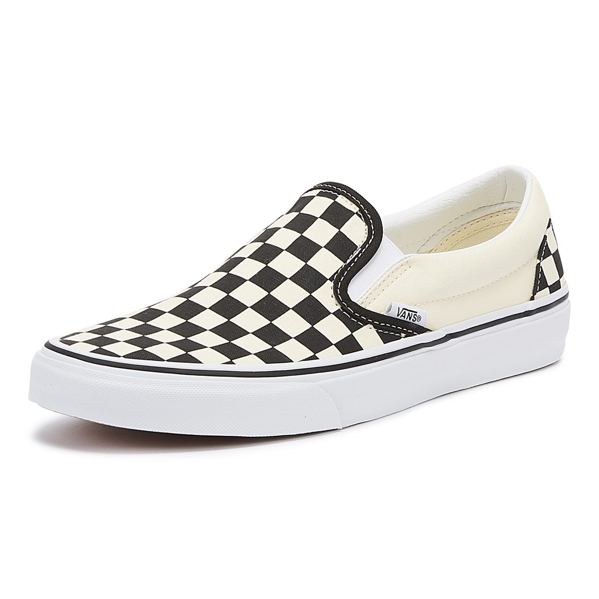 Vans Classic Slip-On Mens Black / White Checkerboard Canvas Trainers