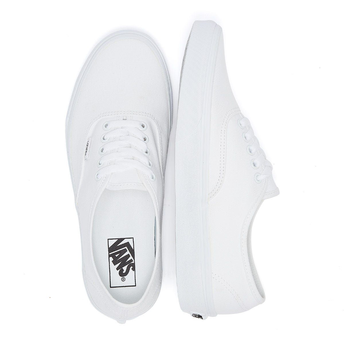 Vans Authentic Mens White Canvas Trainers