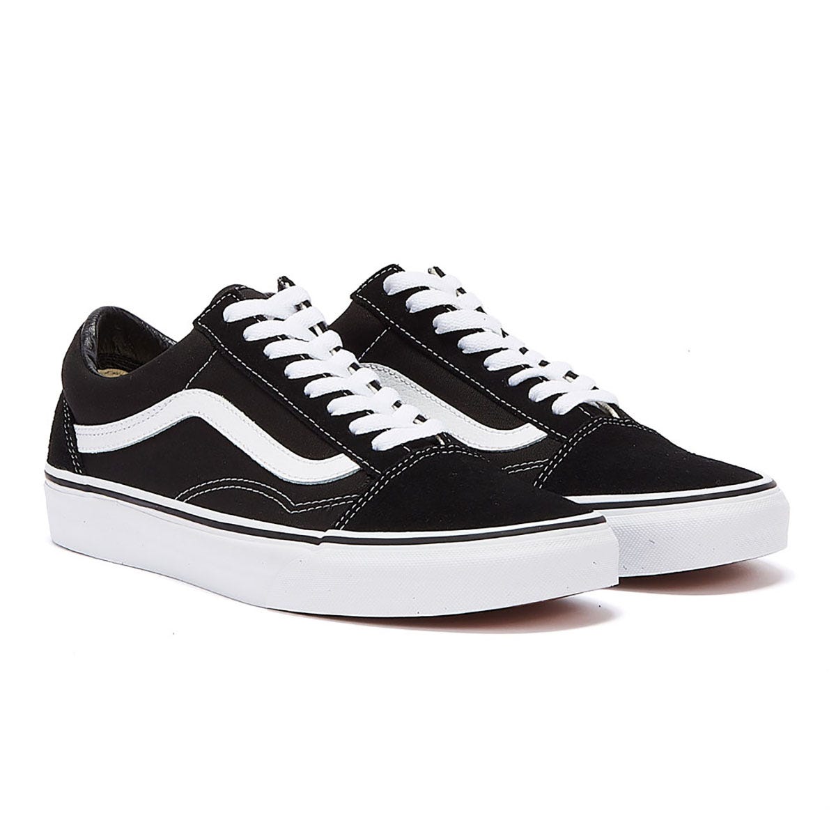 Old Skool White Canvas Trainers