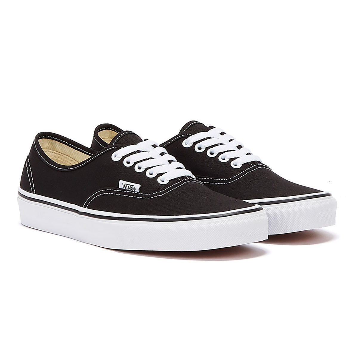 Vans Authentic Black / White Canvas Trainers