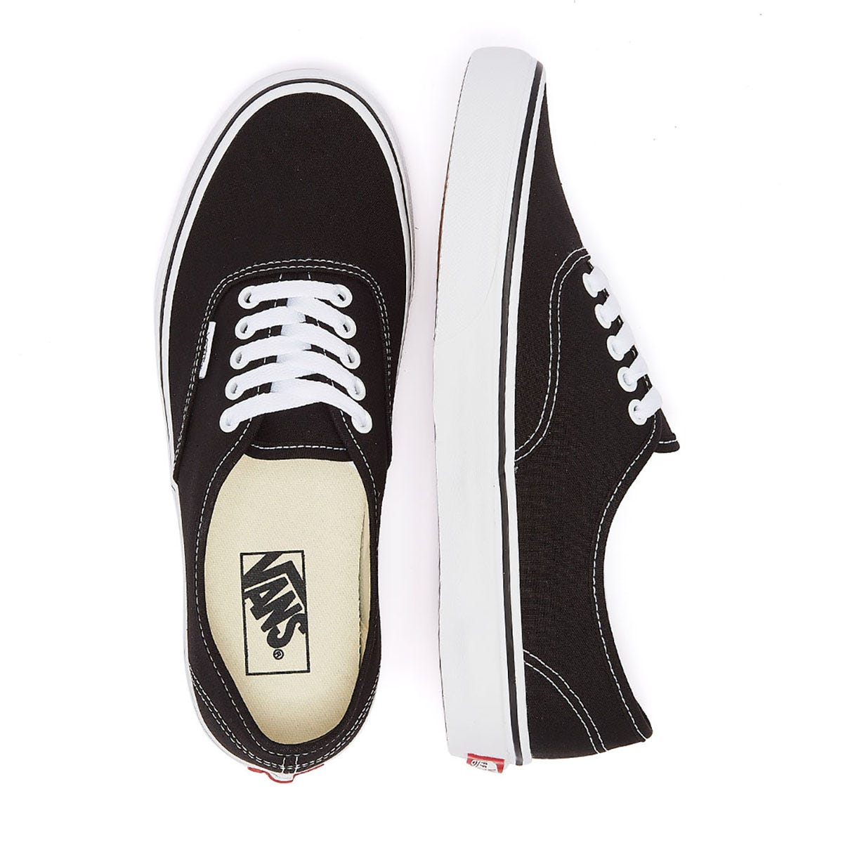 Vans Authentic Black / White Canvas Trainers